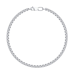 Браслет из белого золота без камней