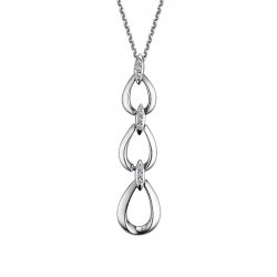 Colier din aur alb cu pietre Diamant