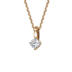 Colier din aur roșu cu pietre Diamant