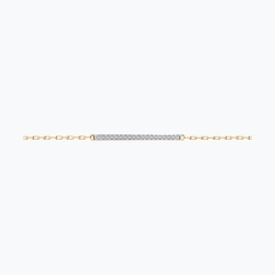 Brățară din aur roșu cu pietre Cubic Zirconia Incolor