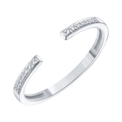 Inel din aur alb cu pietre Diamant