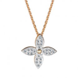 Колье из красного золота с камнями Бриллиант