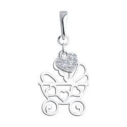 Pandantiv din argint cu Cubic Zirconia Incolor