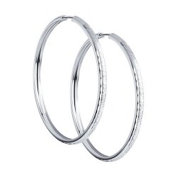 Серьги Конго из серебра без камней