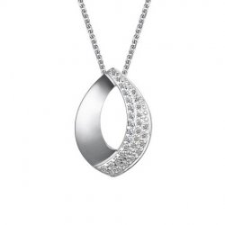 Colier din aur alb cu pietre Diamant