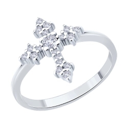 Inel din argint  cu pietre Cubic Zirconia Incolor