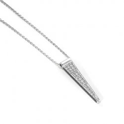Colier din aur alb cu pietre Diamant