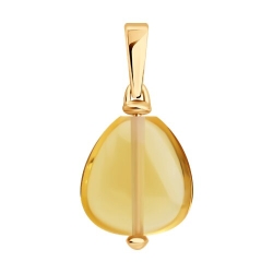 Подвеска из красного золота с камнями Цитрин