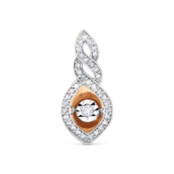 Подвеска из красного золота с камнями Бриллиант