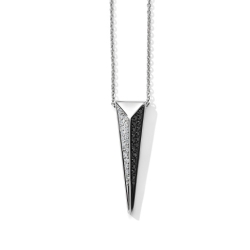 Colier din aur alb cu pietre Diamant, Diamant negru
