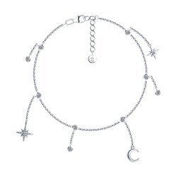 Brățară p/u Picior din argint  cu pietre Cubic Zirconia Incolor