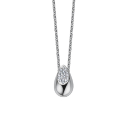 Colier din aur alb cu pietre Diamant