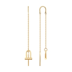 Cercei Lanț din aur roșu fără pietre