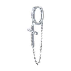 Cercel din argint  cu pietre Cubic Zirconia Incolor