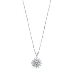 Colier din argint  cu pietre Cubic Zirconia Incolor