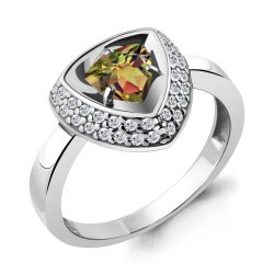 Inel din argint  cu pietre Cubic Zirconia Incolor, Zultanit (sint.)