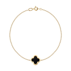 Brățară din aur roșu cu pietre Agat negru