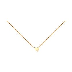 Colier din argint placat cu aur  cu pietre Cubic Zirconia Incolor