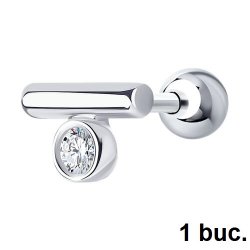 Cercel din argint  cu pietre Cubic Zirconia Incolor