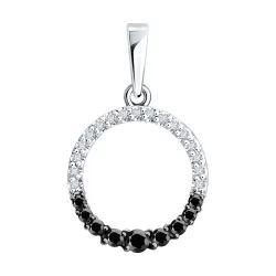 Pandantiv din aur alb cu Diamant, Diamant negru