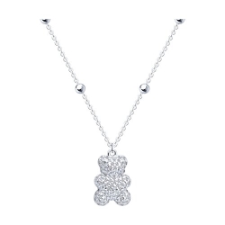 Colier din argint  cu pietre Cubic Zirconia Incolor