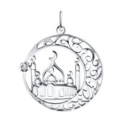 Pandantiv din argint  cu pietre Cubic Zirconia Incolor