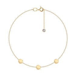 Браслет из красного золота с камнями Фианит