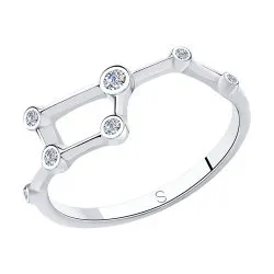 Inel din argint cu Cubic Zirconia Incolor
