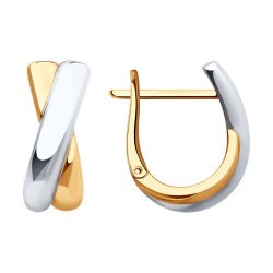 Серьги из красного золота без камней