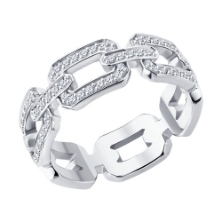 Inel din aur alb cu pietre Diamant