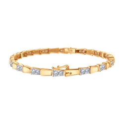 Браслет из красного золота с камнями Бриллиант