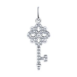 Pandantiv din argint  cu pietre Cubic Zirconia Incolor