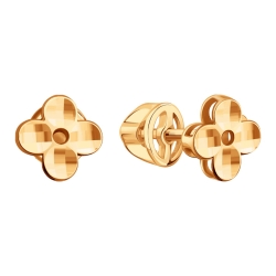 Серьги Пусеты из красного золота без камней