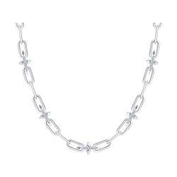 Colier din argint  cu pietre Cubic Zirconia Incolor