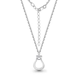 Colier din argint  cu pietre Cubic Zirconia Incolor