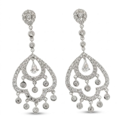 Cercei Pusete din argint cu Cubic Zirconia Incolor