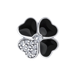 Pandantiv din argint  cu pietre Cubic Zirconia Incolor, Emailare