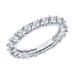 Inel din argint  cu pietre Cubic Zirconia Incolor