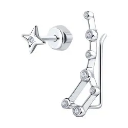 Cercei din argint cu Cubic Zirconia Incolor