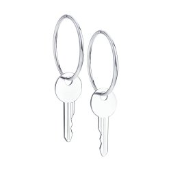 Серьги Конго из серебра без камней