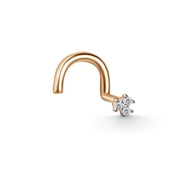 Piercing din aur roșu cu Diamant