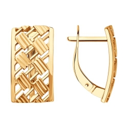 Cercei din aur roșu fără pietre