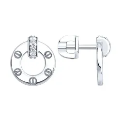 Cercei Pusete din argint cu Cubic Zirconia Incolor