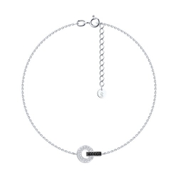 Brățară din aur alb cu pietre Diamant, Diamant negru