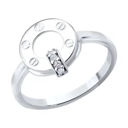 Inel din argint cu Cubic Zirconia Incolor