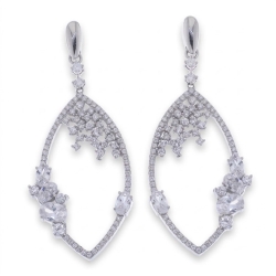 Cercei Pusete din argint cu Cubic Zirconia Incolor