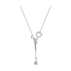 Colier din argint  cu pietre Cubic Zirconia Incolor