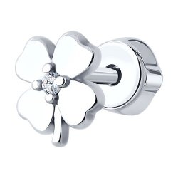 Cercel din argint  cu pietre Cubic Zirconia Incolor