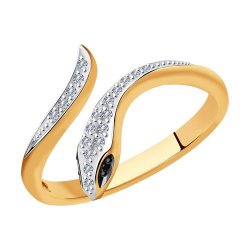 Inel din aur roșu cu pietre Diamant, Diamant negru