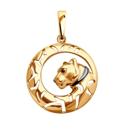 Pandantiv din aur roșu fără pietre